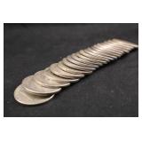 Lot of 20 Mixed Date 90% Silver Half Dollars