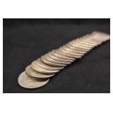 Lot of 20 Mixed Date 90% Silver Half Dollars