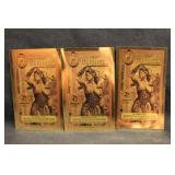 Lot of 3 1/4000th oz .9999 Gold "Goldback" Notes