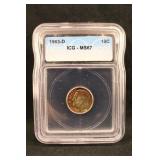 1963-D MS67 Toned Roosevelt Silver Dime