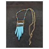 Native American Style Bead Necklace  Adjustable