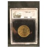 2000-P Certified Mint State Sacagawea Dollar