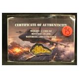 1/1000th oz .999 Gold Stealth Jet Collectible