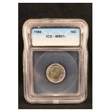 1960 MS67 Roosevelt Silver Dime