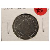 1891 Seated Liberty Silver Quarter