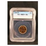 1955-S MS67 Red Lincoln Wheat Cent