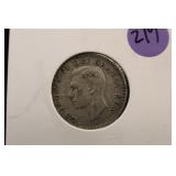 1951 Canadian Silver 25-Cent Coin