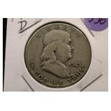 1949-D Franklin Silver Half Dollar