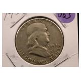 1952 Franklin Silver Half Dollar