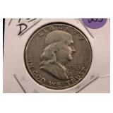 1953-D Franklin Silver Half Dollar