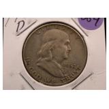 1952-D Franklin Silver Half Dollar