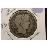 1893-S Barber Silver Half Dollar