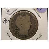 1897-S Barber Silver Half Dollar