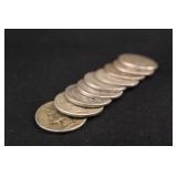 Lot of 9 Mixed Date Mercury Silver DImes