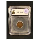 1891 AU55 Certified Indian Head Cent