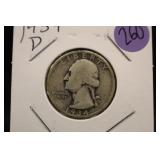 1934-D Washington Silver Quarter