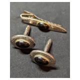 Anson Tie Clip and Cufflinks