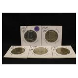 Lot of 5 Mixed Date Kennedy Silver Half Dollars