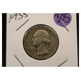 1955 Washington Silver Quarter