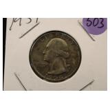 1954 Washington Silver Quarter