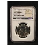 1958-D Original Bag Fragment Silver Half Dollar