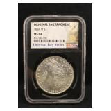1884-O Original Bag Fragment Morgan Silver Dollar
