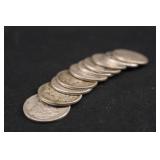Lot of 10 Mercury Silver Dime