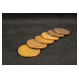 Lot of 6 Lincoln Head Wheat Pennies