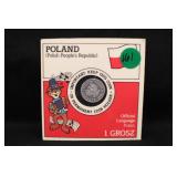 1949 Poland 1 Grosz Coin UNC