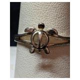 .925 Silver Turtle Ring  Sz 8.5
