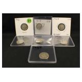 Lot of 7 Mercury Silver Dime