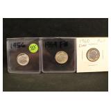 Lot of 3 Roosevelt Silver Dime