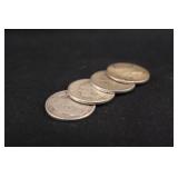 Lot of 4 1951 Roosevelt Silver Dime