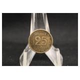 1958 Sweden Silver 25 Ore