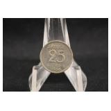 1956-TS Sweden Silver 25 Ore