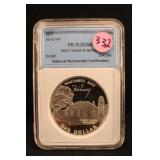 1977 New Zealand Silver "House of Waitangi" Dollar