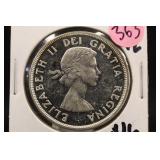 1961 Canada "Voyager" Silver Dollar
