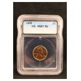 1958 MS67 Red Lincoln Wheat Cent