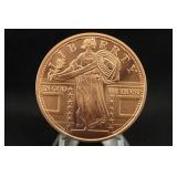 1oz .999 Copper Standing Liberty Round