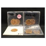 Lot of 7 UNC and Proof Lincoln cents