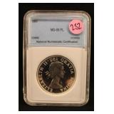 1963 Certified Canada Silver Dollar