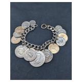 Foreign Coin Bracelet - 7"