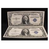 Lot of 2 1935 *First Issue* Silver Certificates