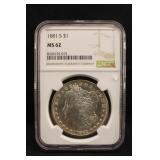 1881-S MS62 NGC Morgan Silver Dollar