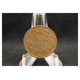 1864 Civil War 2 Cent Coin *Excellent