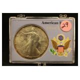 1994 UNC 1oz .999 Pure Silver Eagle *Toned