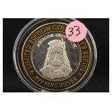 Vintage .999 Silver Medicine Man Gaming Token