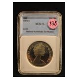1965 Certified Canada Silver Dollar