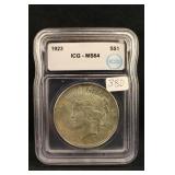 1923 MS64 U.S. Silver Peace Dollar