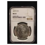 1879-S MS61 Morgan Silver Dollar